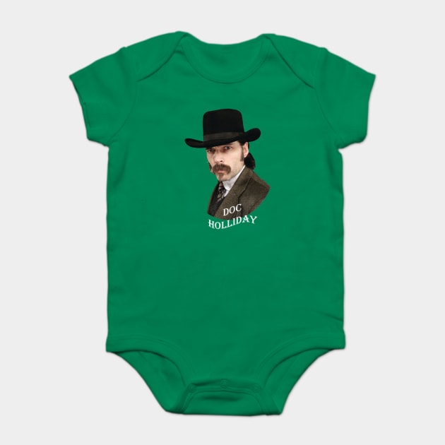 Doc Holliday FlagType Baby Bodysuit by pasnthroo